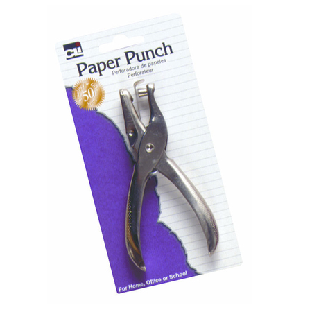 CHARLES LEONARD Paper Punch, 1-Hole with Catcher, PK12 80901